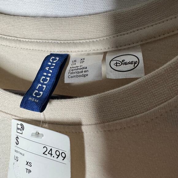 Disney H&M Divided Lion King Simba Cream Long Sleeve Shirt Size XS NWT - Picture 8 of 10